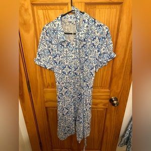 Hill House NWT Laura Dress in Blue Mosaic- XL